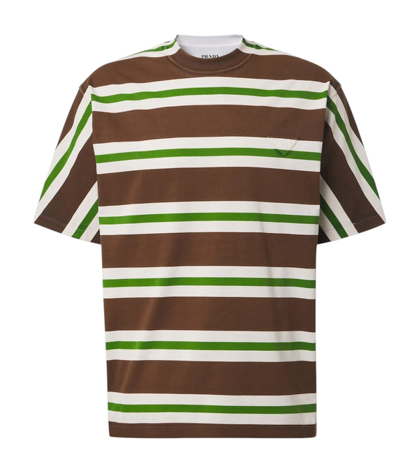 Prada Striped cotton jersey T-shirt