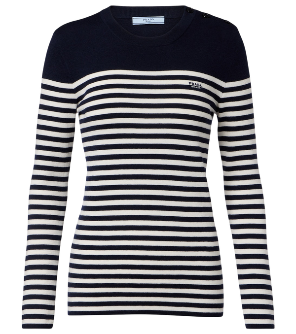 Prada Striped virgin wool sweater