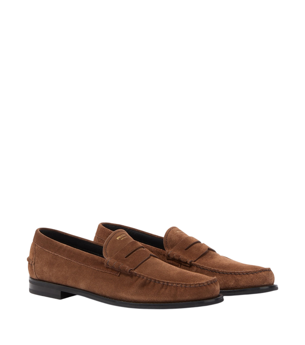 Prada Suede penny loafers