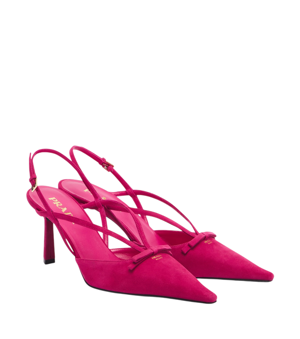 Prada Suede slingback pumps
