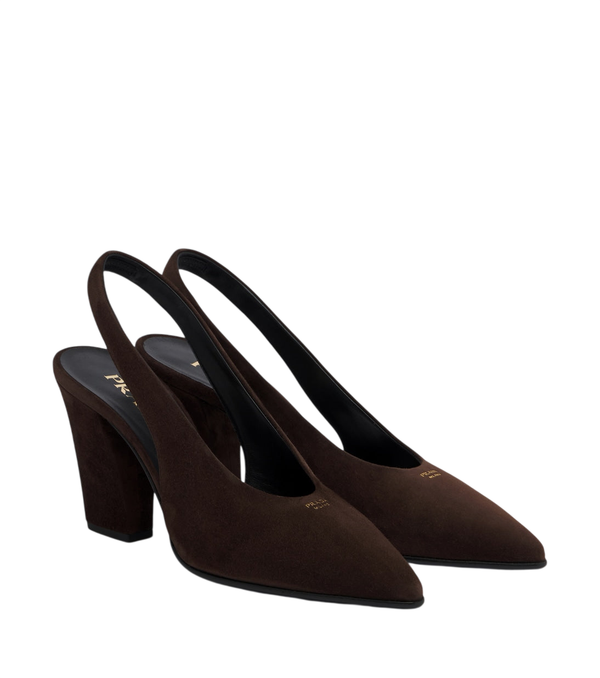 Prada Suede slingback pumps