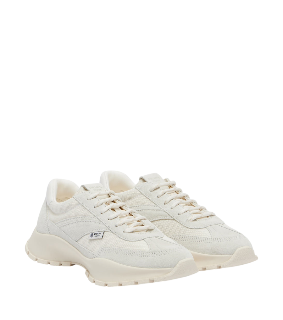 Prada Suede-trimmed sneakers