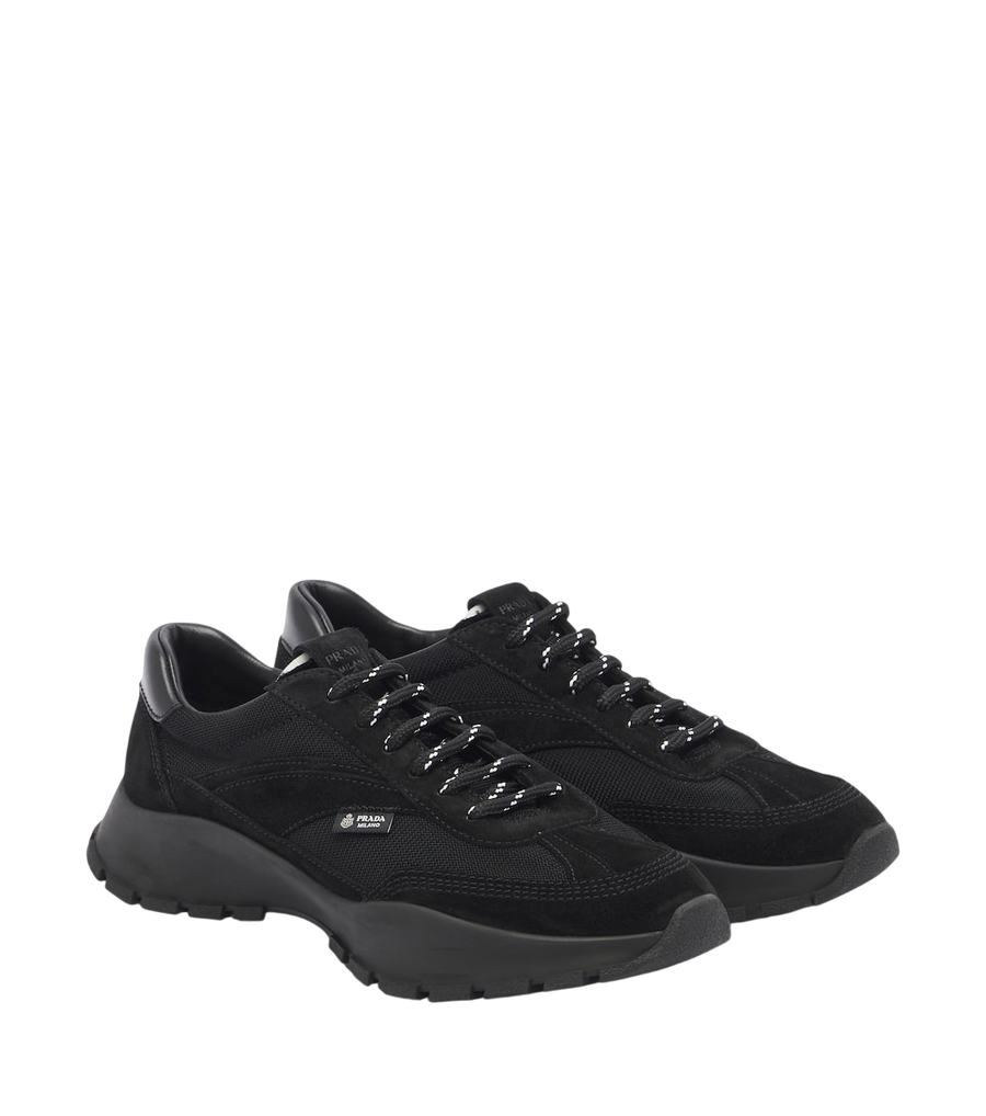 Prada Suede-trimmed sneakers