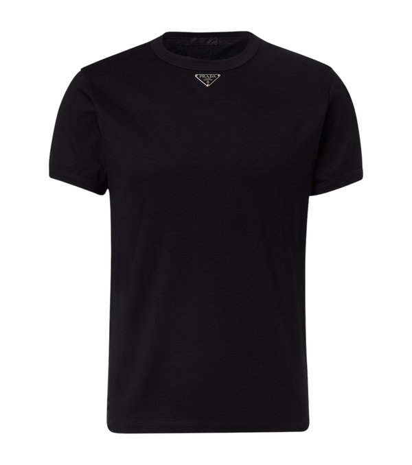Prada Triangle cotton jersey T-shirt