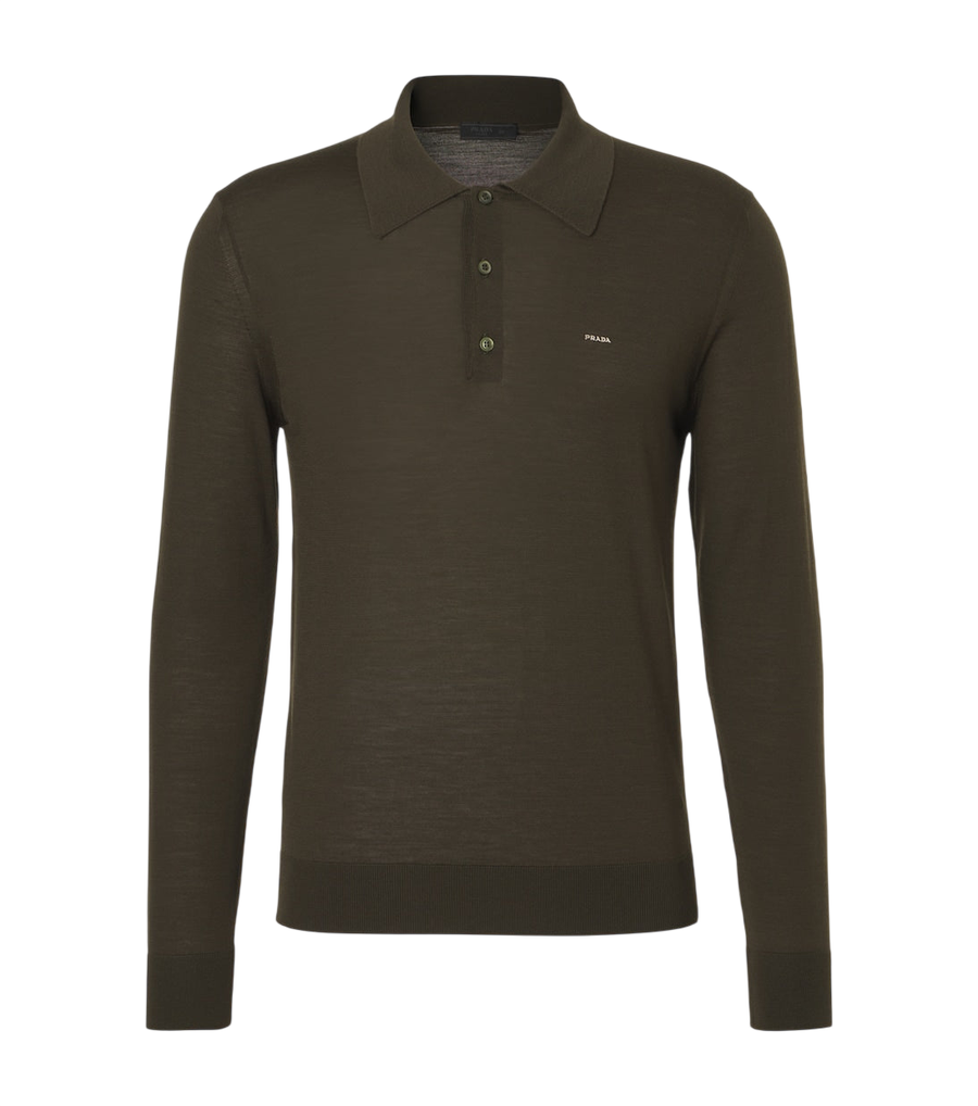 Prada Virgin wool polo sweater
