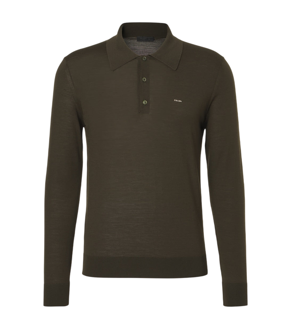 Prada Virgin wool polo sweater