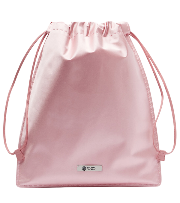 Bolso de mano Prada Wish en satén de seda