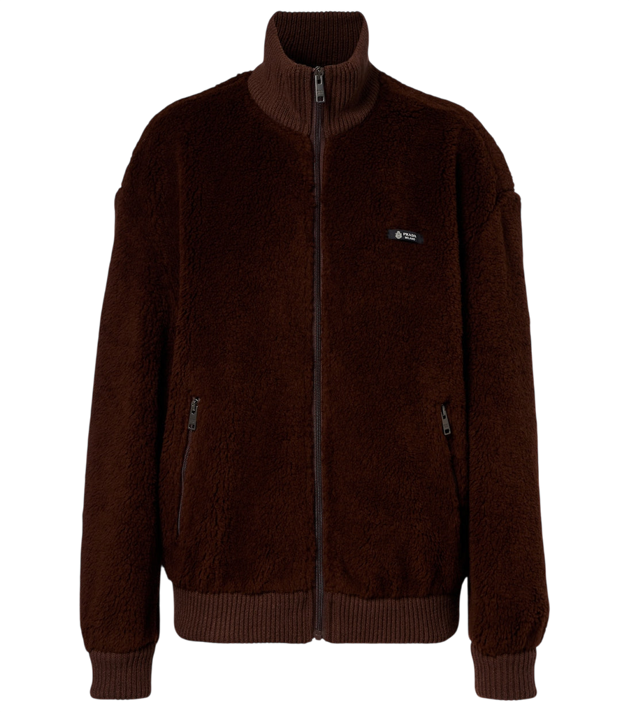 Prada Wool-blend fleece jacket