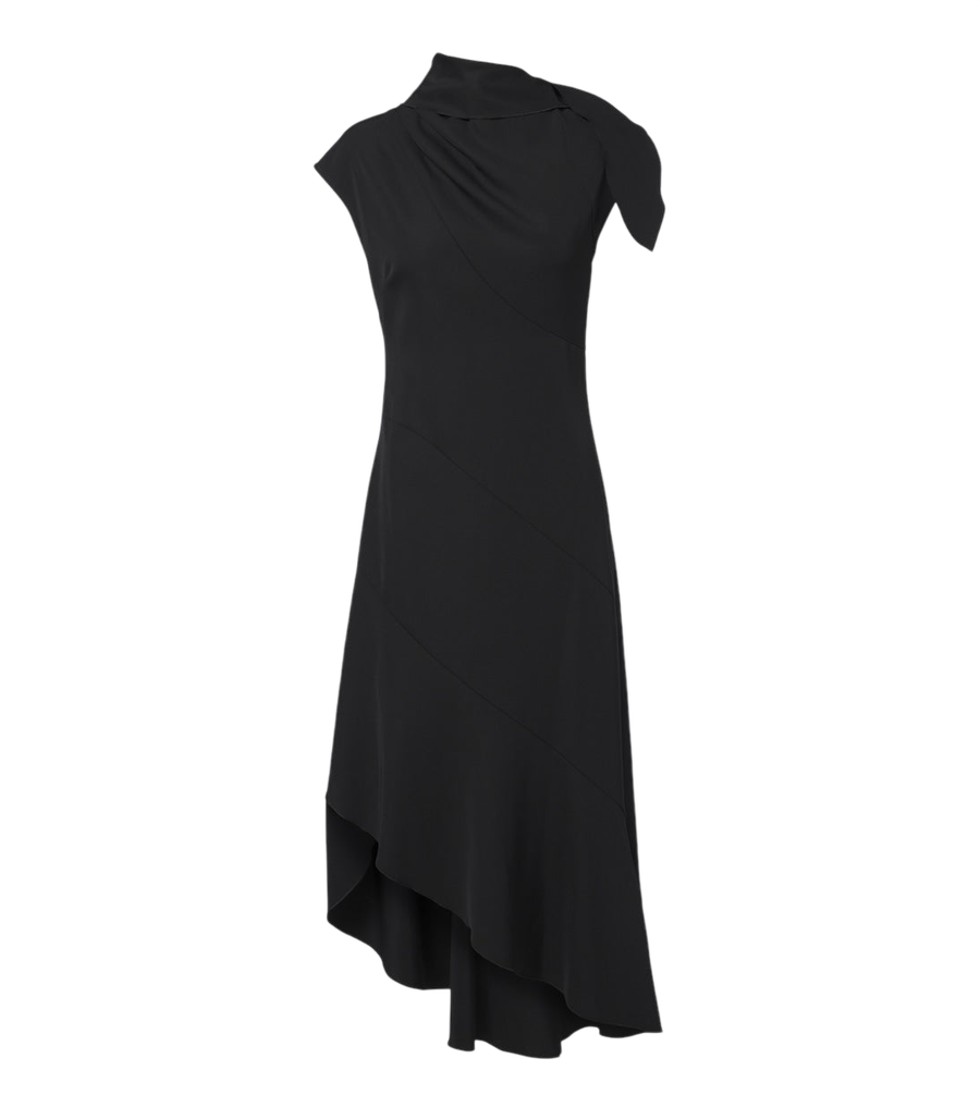 Vestido midi Elodine de Proenza Schouler con drapeado asimétrico