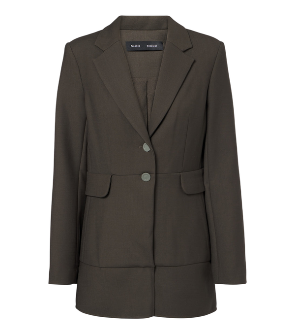 Proenza Schouler Maera ruffled wool-blend blazer