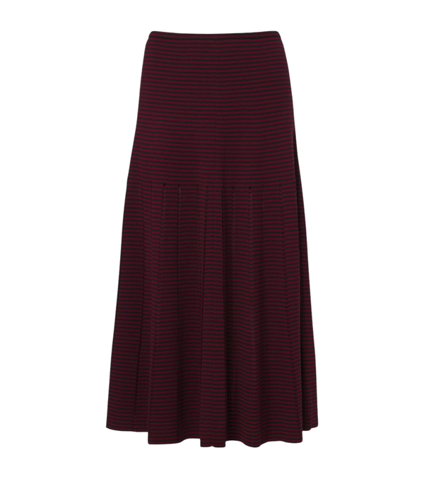 Proenza Schouler Gonna midi a righe in lana e cotone Phyllis