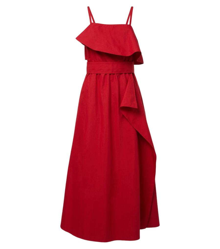 Robe midi à volants Reign en mélange de coton Proenza Schouler