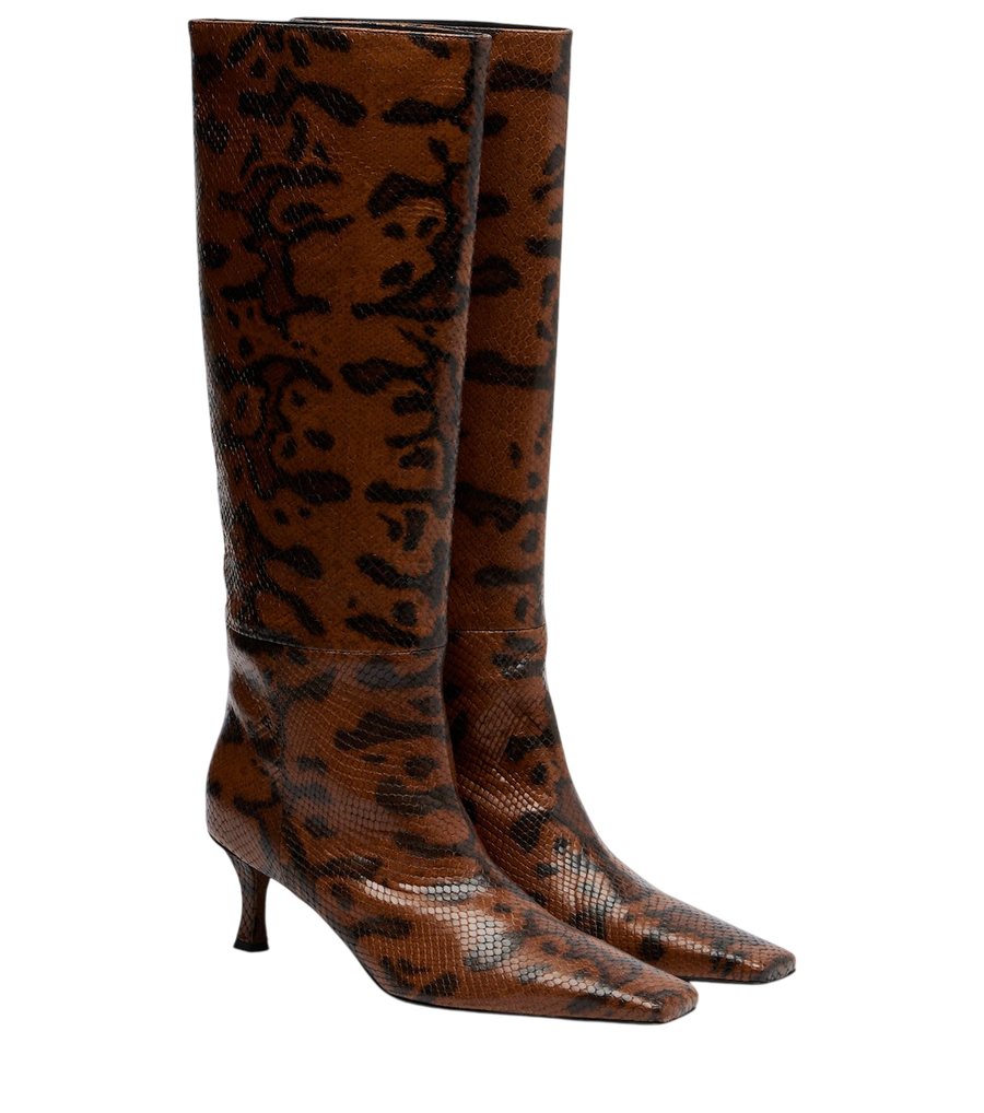Proenza Schouler Snake-effect leather knee-high boots