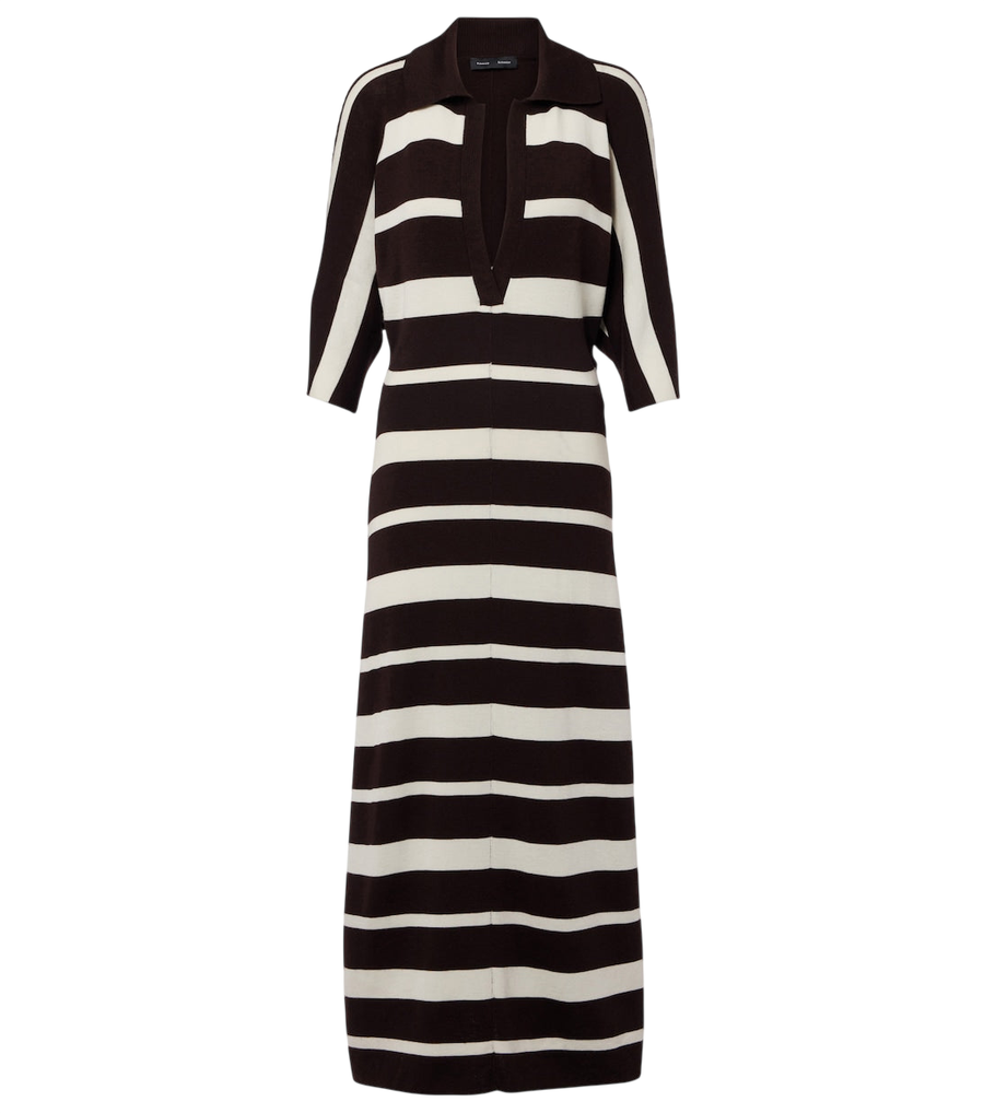 Proenza Schouler Solana striped wool and silk maxi dress