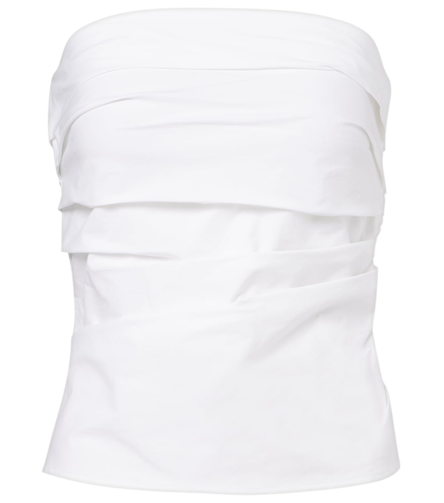 Proenza Schouler Top tomara que caia Maisy de algodão misto da White Label