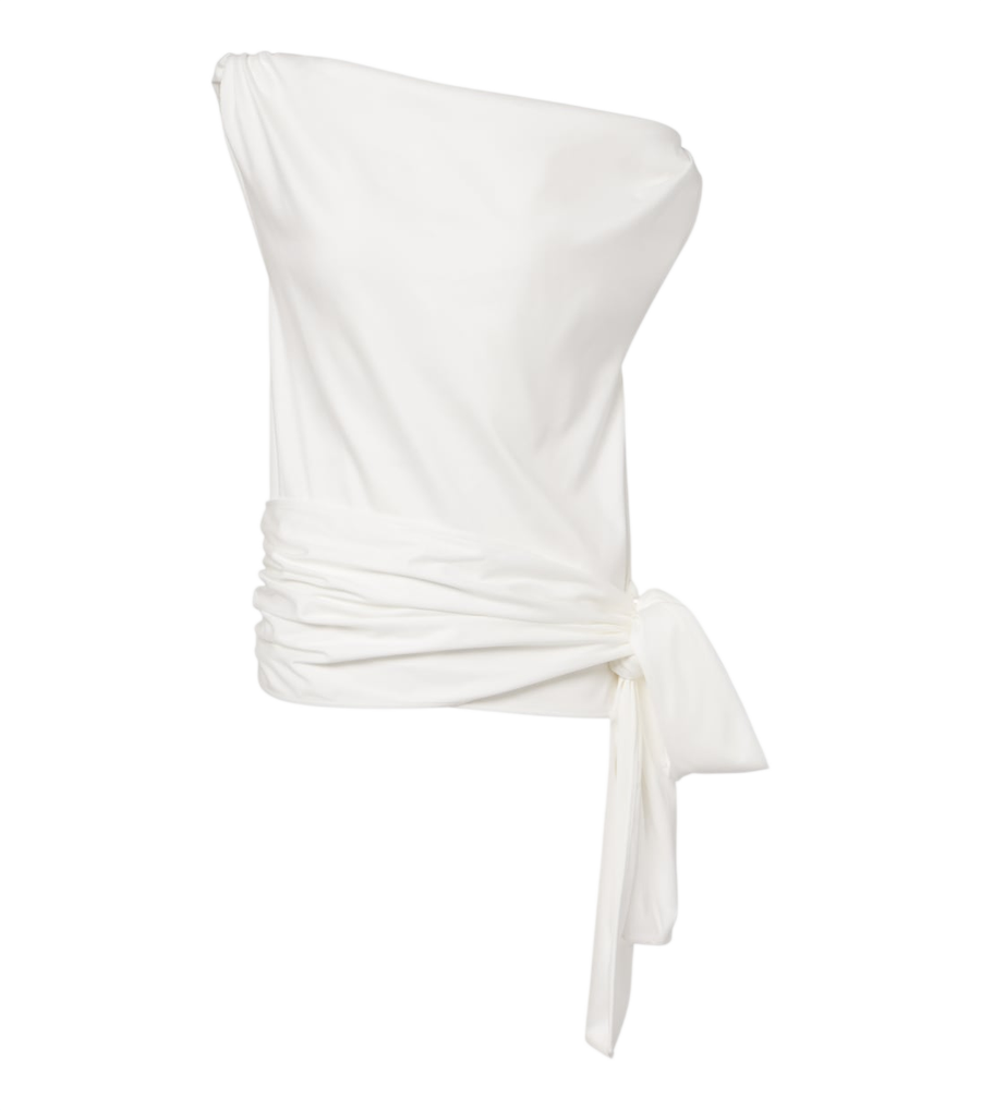 Proenza Schouler Zafira asymmetric cotton jersey top