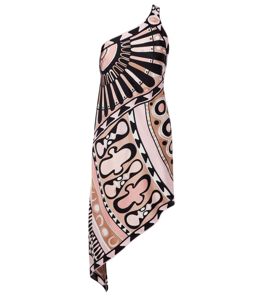 Pucci Miniabito monospalla Abito in twill di seta