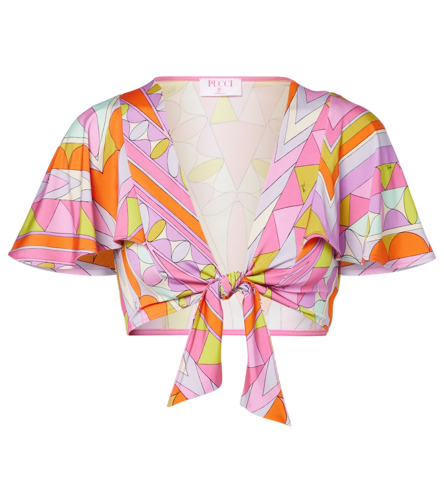 Pucci Angoli jersey satin crop top