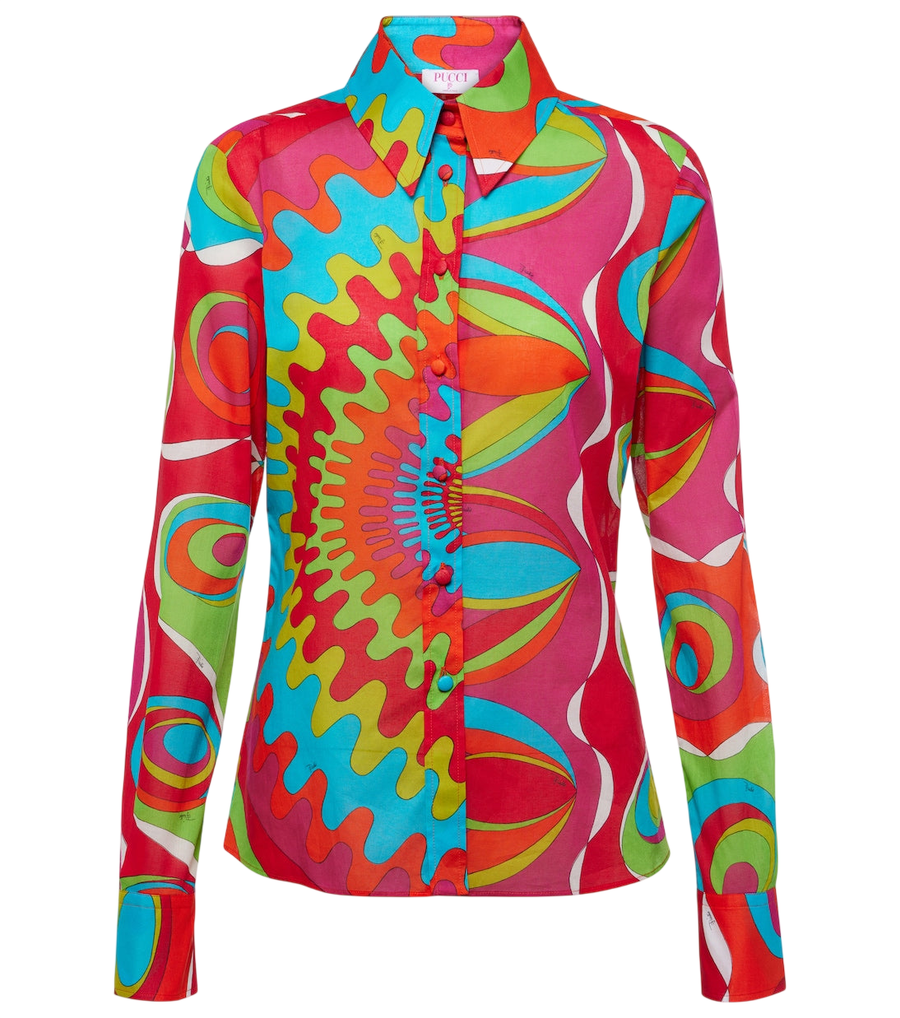 Camisa de algodón Bersaglio de Pucci