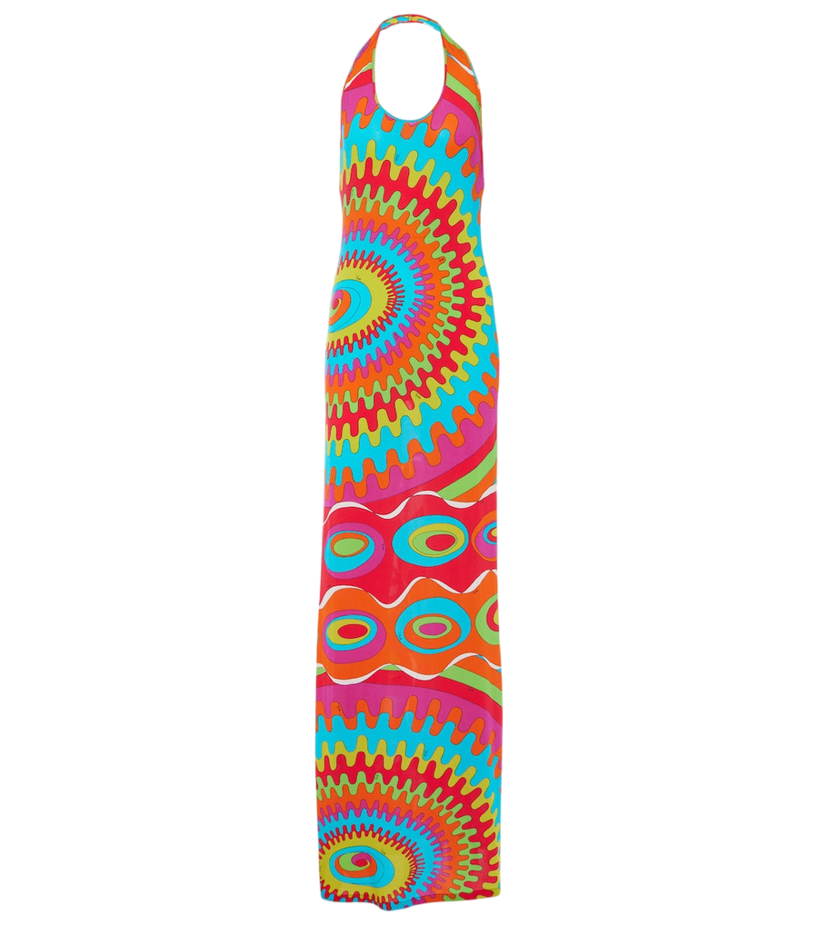 Pucci Bersaglio halterneck jersey maxi dress