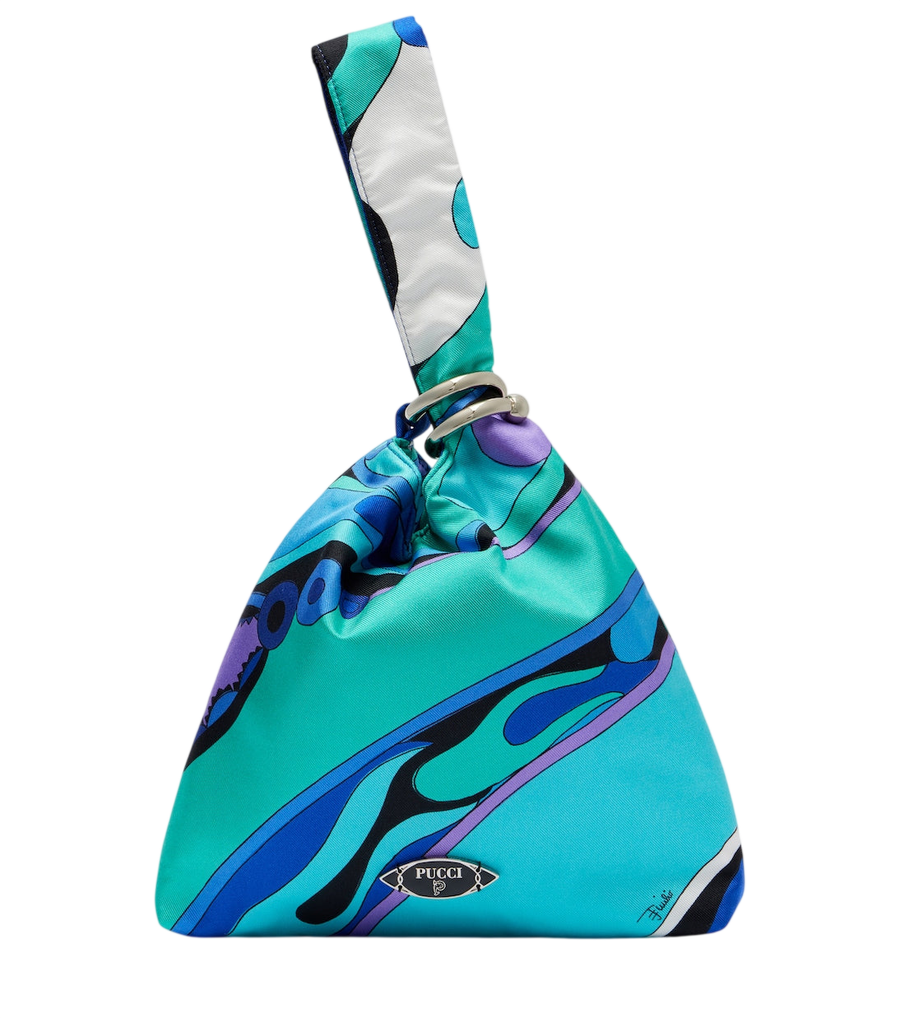 Bolso de mano Emilio Pucci modelo Orchidee en sarga