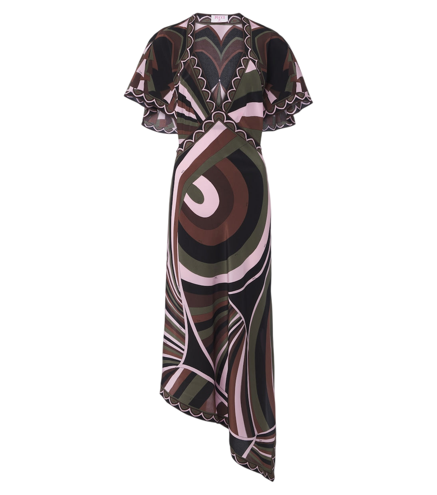 Pucci Iride Baiadera silk midi dress