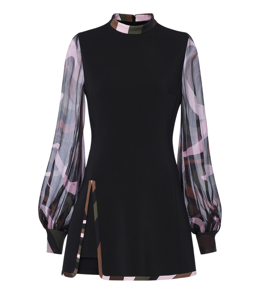 Pucci Iride cady and creponne minidress