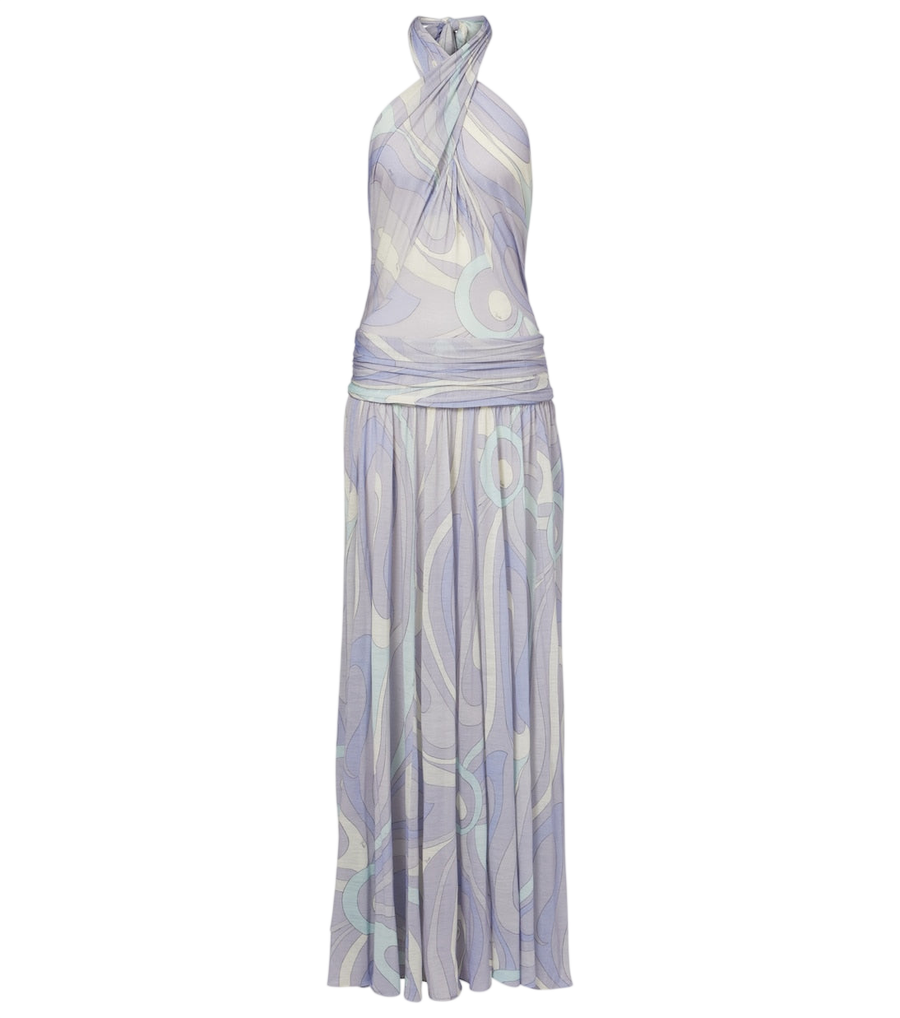 Pucci Iride gathered wool-blend gown
