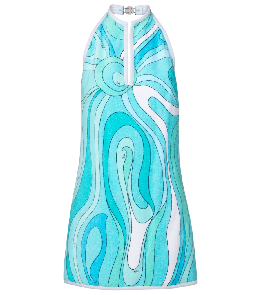 Pucci Iride halterneck cotton terry minidress