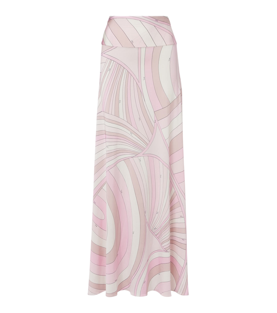 Jupe longue en jersey de satin Iride Pucci