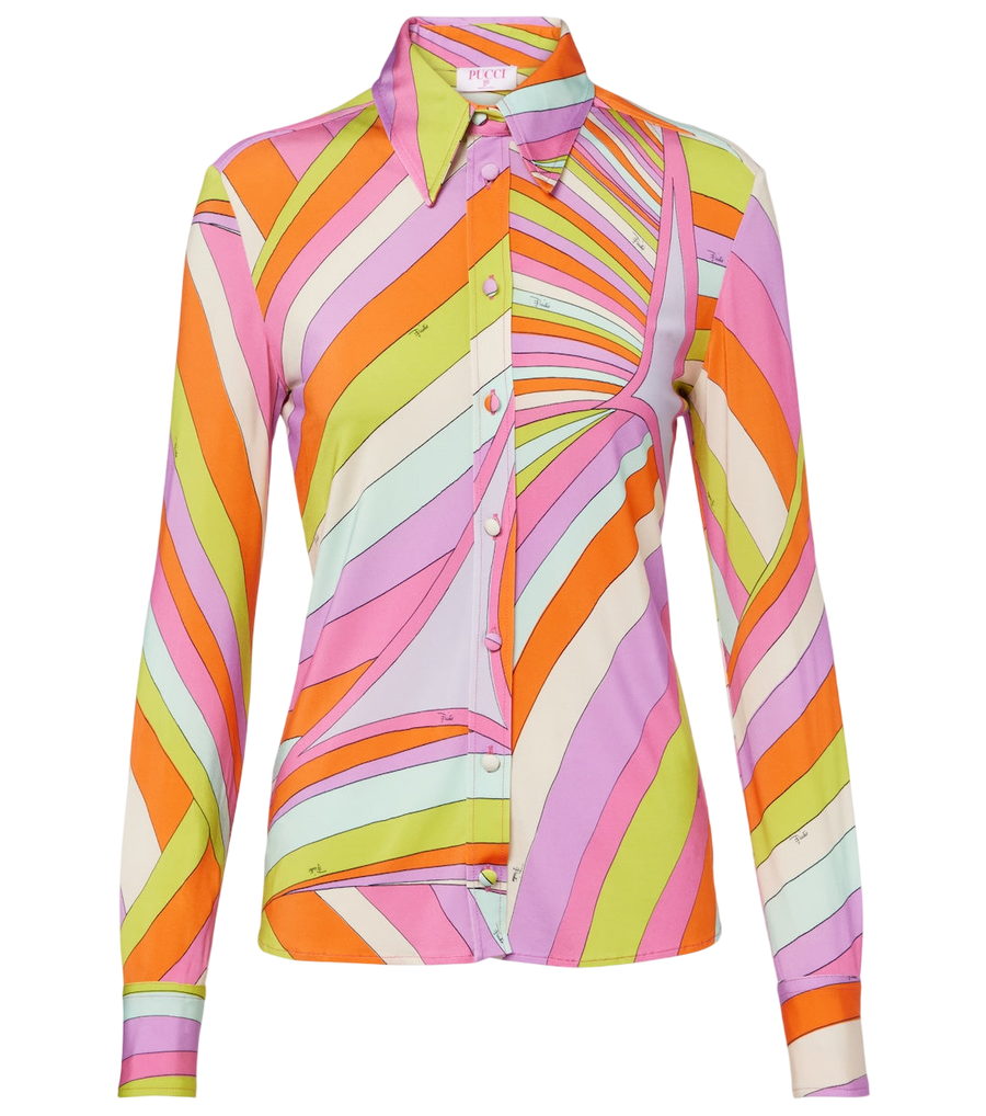 Camisa de punto de satén Iride de Pucci