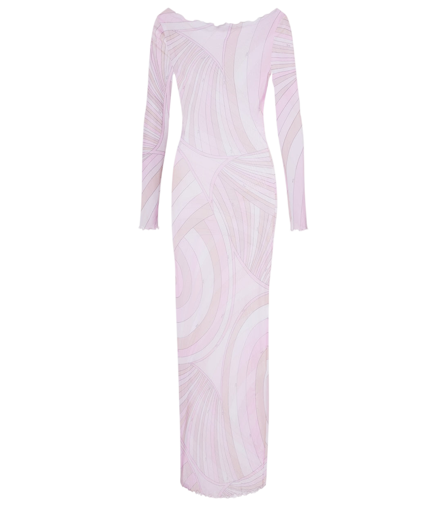 Pucci Iride sheer tulle maxi dress