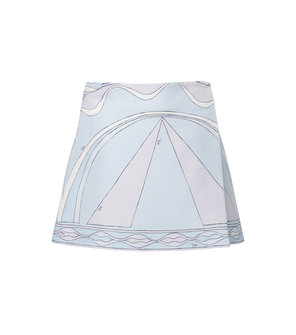 Pucci Minissaia de sarja de seda iridescente