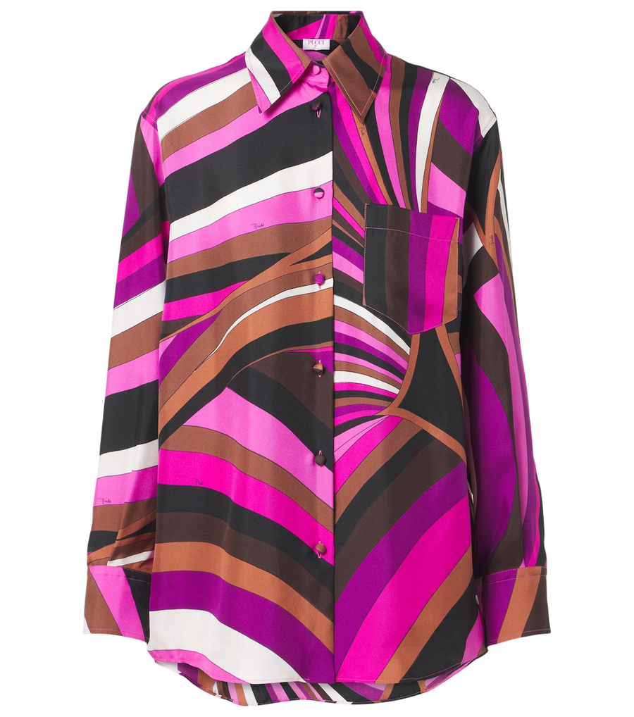 Chemise en sergé de soie Iride de Pucci