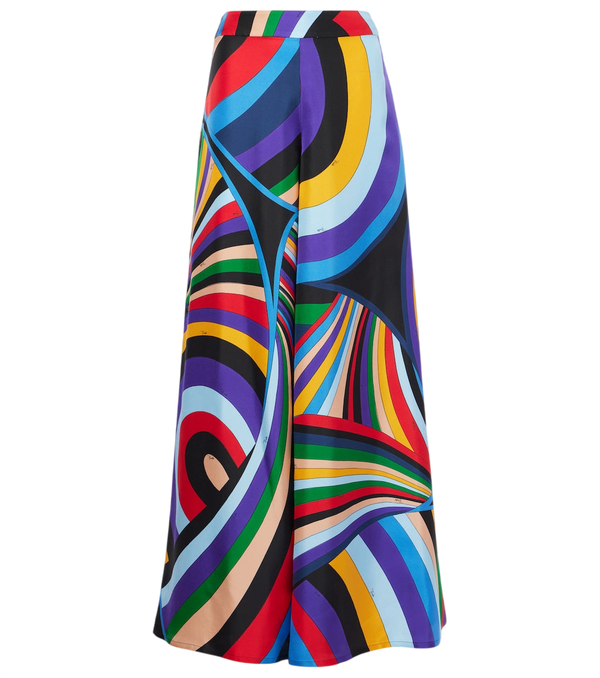 Pucci Iride silk twill wide-leg pants