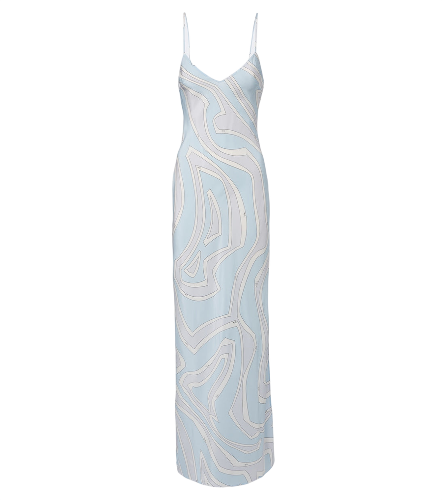 Robe Pucci Labirinto en crêpe de Chine de soie