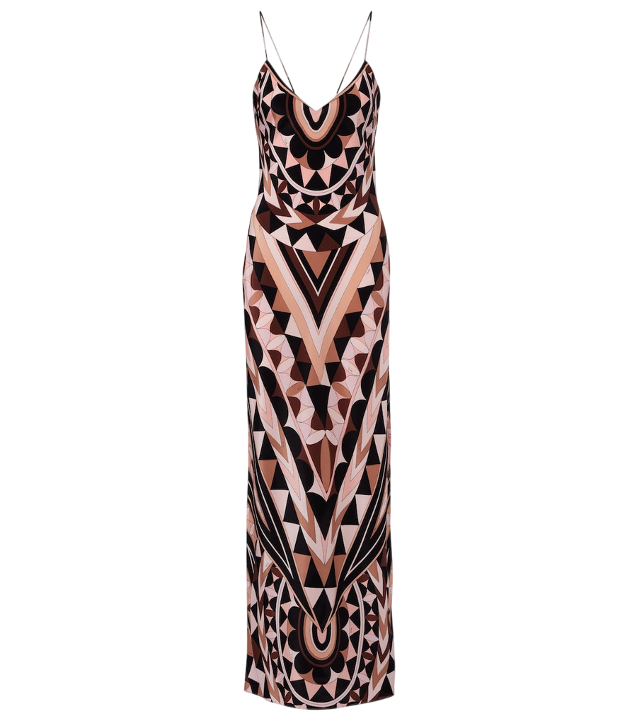 Vestido de seda crêpe de chine de Pucci Manuba