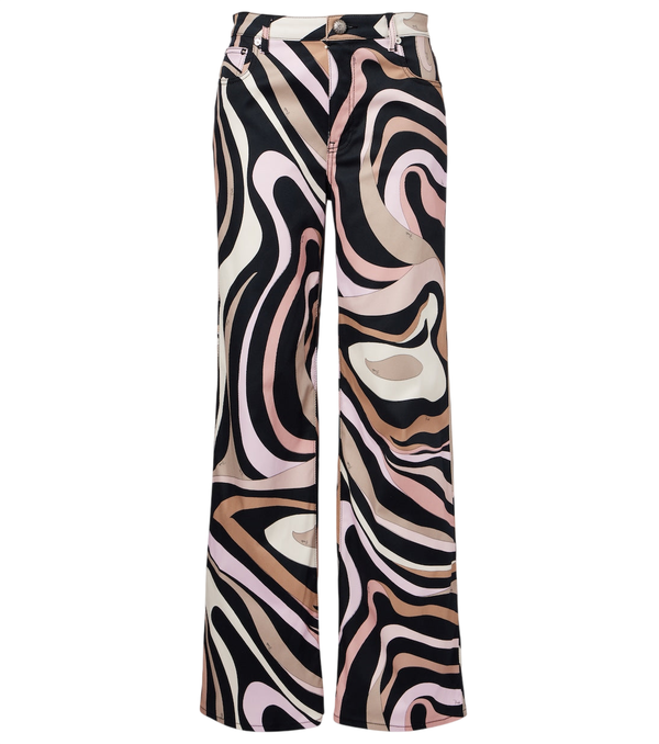 Pucci Pantaloni dritti in misto cotone Marmo