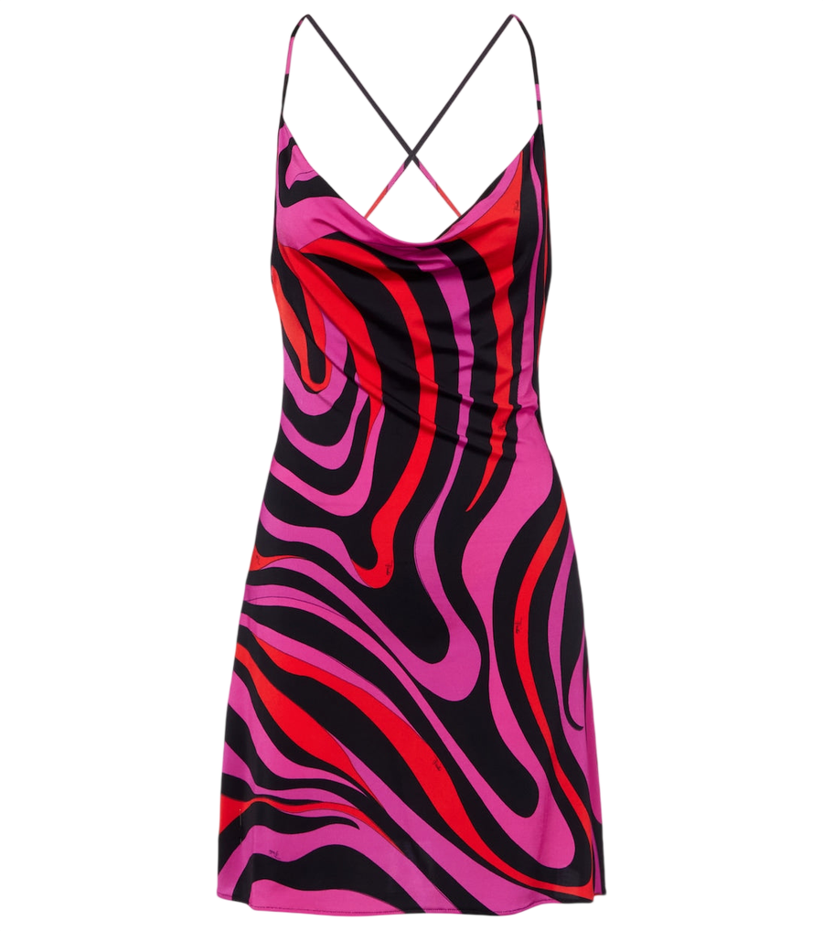 Pucci Miniabito Marmo drappeggiato in jersey satinato