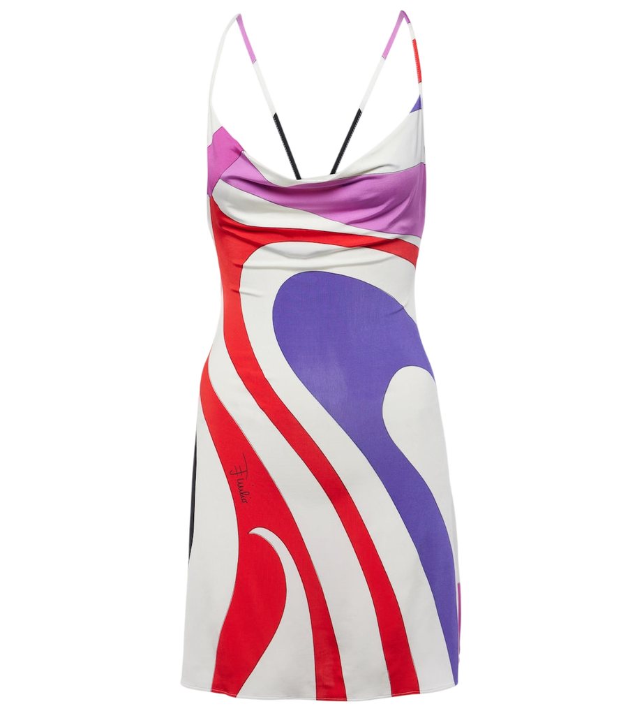 Mini-robe imprimée marbre Pucci
