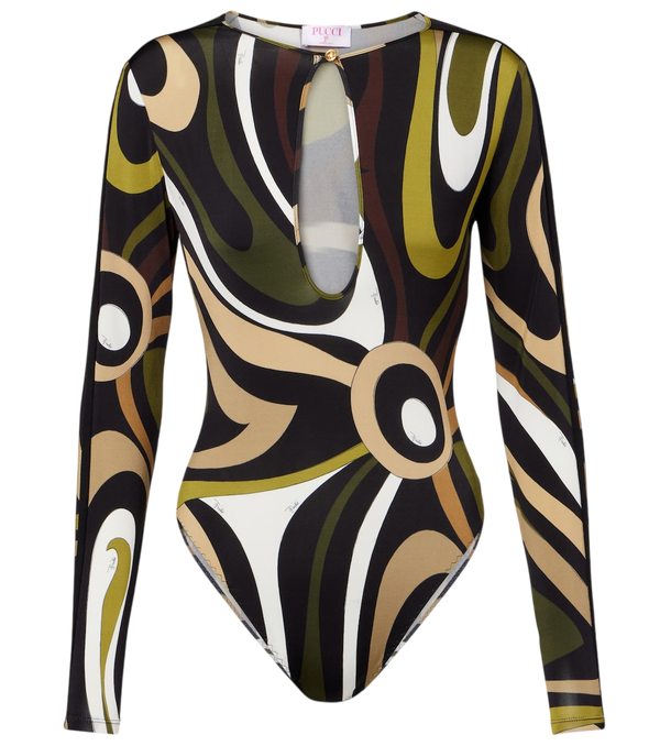 Pucci Body in raso stampato Marmo