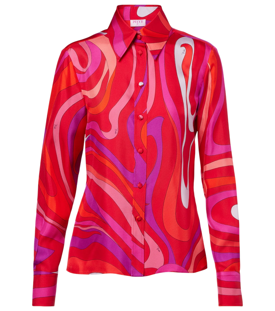 Chemise en soie Marmo de Pucci