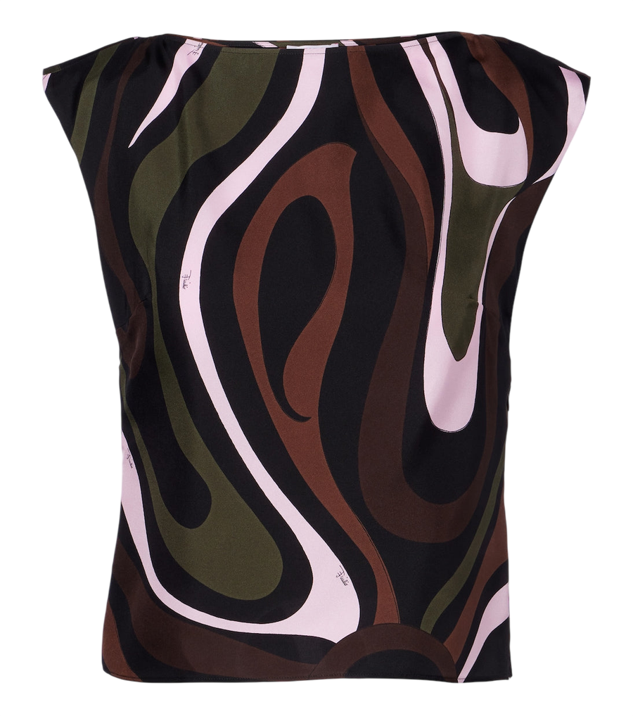 Pucci Marmo silk twill top