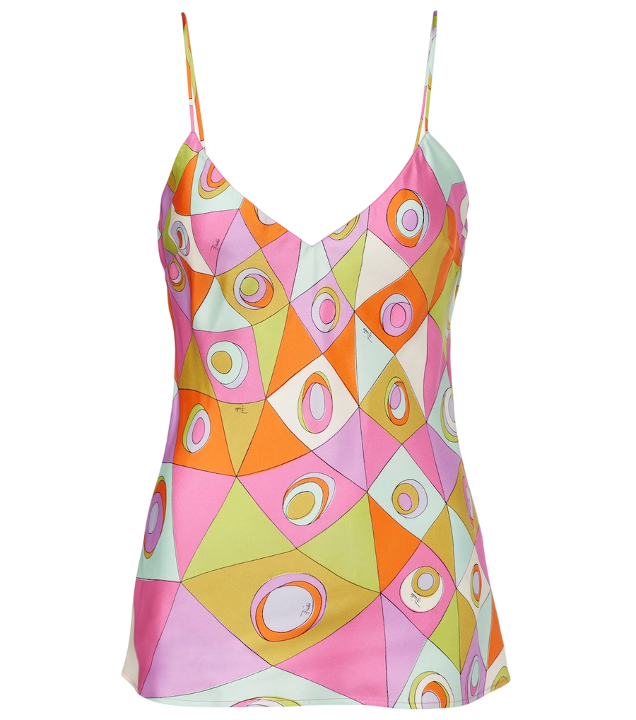 Caraco en twill de soie Occhi de Pucci