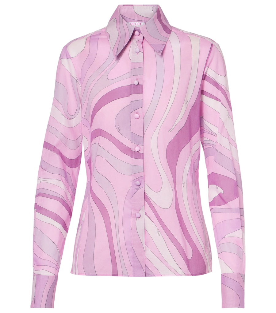 Camisa de muselina de algodón Orchidee de Pucci