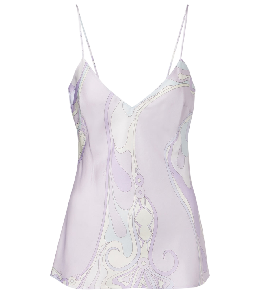 Caraco en satin de soie Orchidee de Pucci