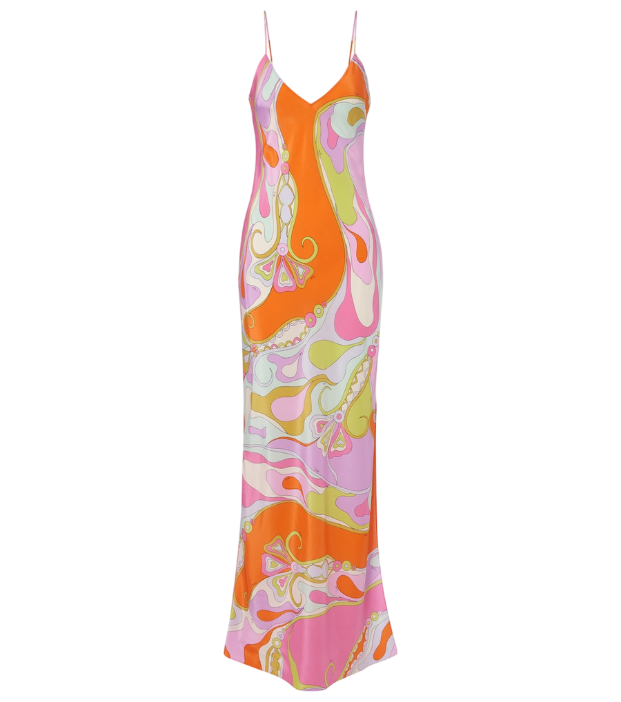 Robe longue en sergé de soie Orchidee de Pucci