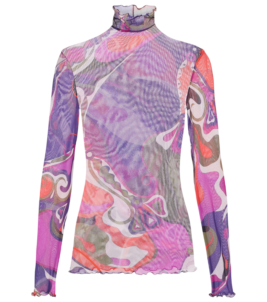 Haut en tulle Orchidee de Pucci