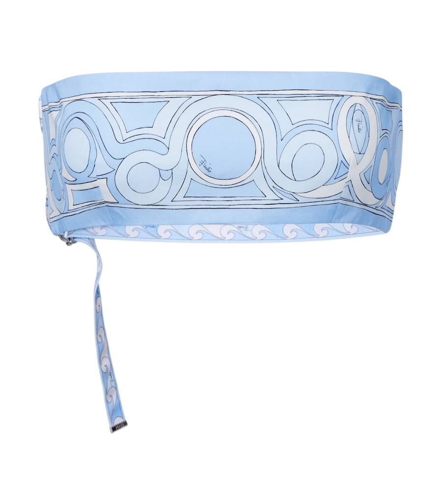 Pucci Printed cotton toile bandeau top