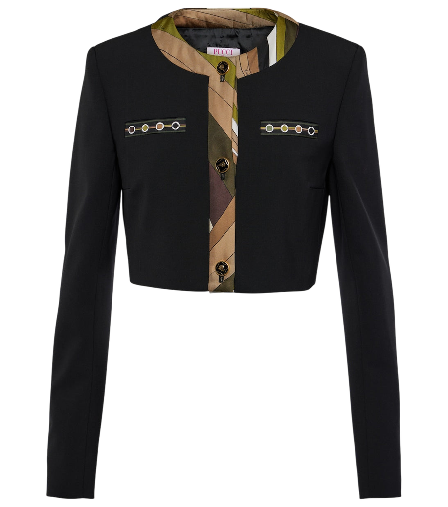 Pucci Vivara cropped wool-blend jacket